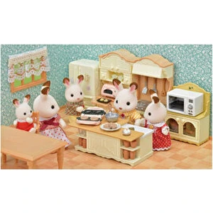 Sylvanian Families Mutfak Seti Eğlenceli Karakter Temalı 2-4 Yaş Çocuklar için Oyun Seti