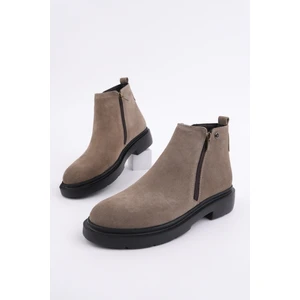 Astra Hakiki Deri Çift Fermuarlı Erkek Casual Kışlık Bot