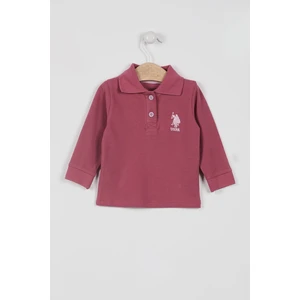 U.S. Polo Assn. U.s. Polo Assn Lisanslı Classic Gül Kurusu Bebek Uzun Kol Yakalı Sweatshirt