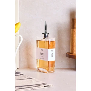 Molivet 350ML Gümüş Kapak Cam Yağdanlık-Sosluk