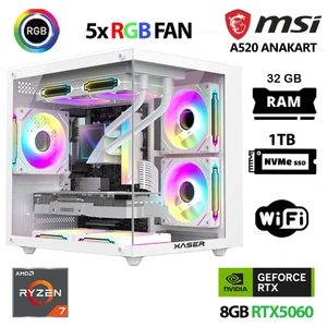 Sword X60 Mini Ryzen 7 5700X 32GB Ram 1tb M.2 Nvme SSD 8gb RTX5060 Masaüstü Oyuncu Bilgisayarı