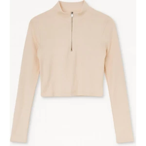 4177 Kadın Kısa Body Bluz Bej