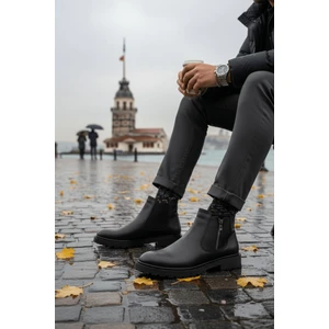 Luxor Hakiki Deri Fermuarlı Erkek Kışlık Bot