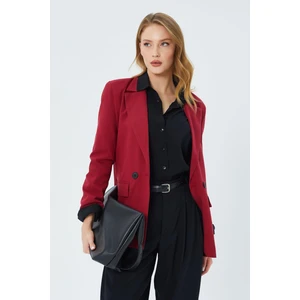 4516 Kadın Bezayağı Blazer Ceket Bordo