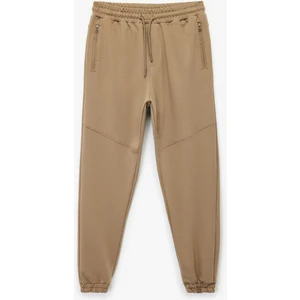 Pamuklu Fermuarlı Cepli Beli Bağcıklı Jogger Eşofman Altı