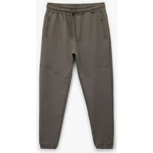 Pamuklu Fermuarlı Cepli Beli Bağcıklı Jogger Eşofman Altı