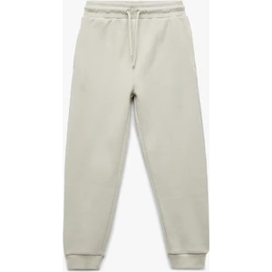 Pamuklu Beli Bağcıklı Dokulu Basic Jogger Eşofman Altı