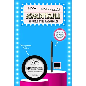 Nyx Professional Makeup Hıgh Defınıtıon Fınıshıng Powder - Translucent & Mini Maybelline Tattoo Liner Gel Pencil Hediyeli Set