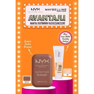 Buttermelt Bronzer Butta Off & Maybelline Lumi Matte 108 Mini Fondöten Hediyeli Set