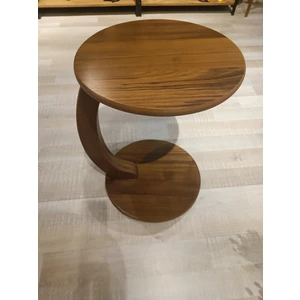 Mercan Mobilya Ahşap Tekerlekli C  Yan Sehpa