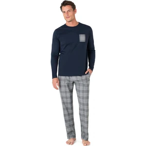 Erkek Uzun Kollu Bisiklet Yaka Pijama Takım 6107