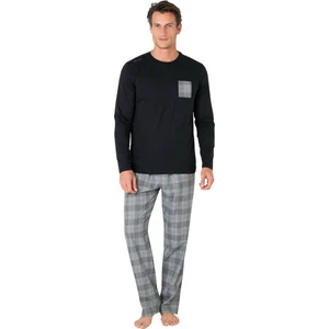 Erkek Uzun Kollu Bisiklet Yaka Pijama Takım 6107