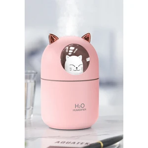 Ekru Cep Kitty Cat H2O Humidifier 300ML Gece Lambası Özellikli Hava Nemlendirici ve Aroma Difüzörü