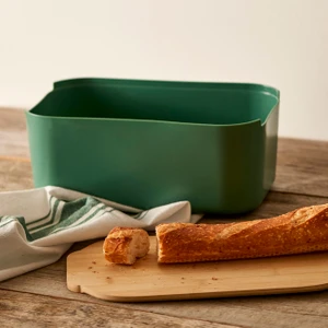 Breed 2in1 Kesme Tahtalı Ekmek Kutusu Haki (33X18,5X12 Cm)