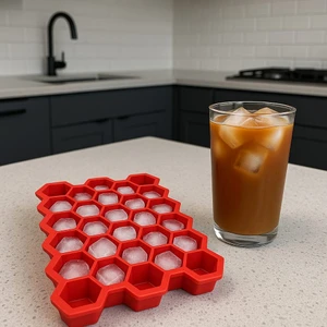 Pratik Petek Şeklinde Silikon Buz Kalıbı -Yapışmaz Buzluk Küpü