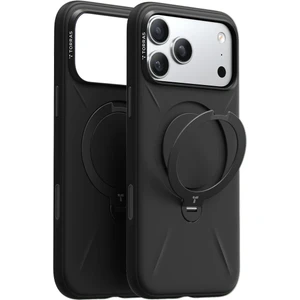 Apple iPhone 17 Pro Max O Stand Spin Silicone Serisi Magsafe Kılıf - Siyah