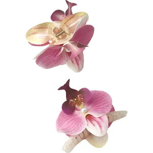 Aloha Orkide Çiçeği Incili Mandal Toka (ÖLÇÜ:10CM)