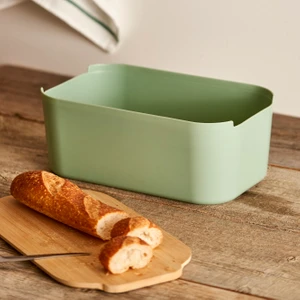 Bella Maison Breed 2in1 Kesme Tahtalı Ekmek Kutusu Yeşil (33x18,5x12 cm)