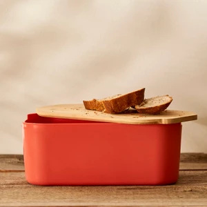 Bella Maison Breed 2in1 Kesme Tahtalı Ekmek Kutusu Somon (33x18,5x12 cm)