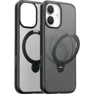 Apple iPhone 17 O Stand Spin Serisi Magsafe Kılıf - Siyah