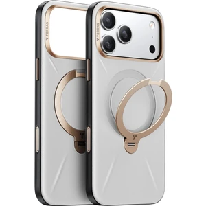 Apple iPhone 17 Pro Max O Stand Spin Vegskin Serisi Magsafe Kılıf - Gri