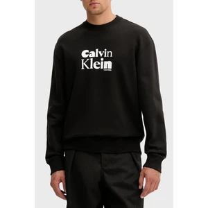 Calvin Klein Logolu Pamuklu Relaxed Fit Bisiklet Yaka Sweat LV04LD242GUB1 Erkek Sweat LV04LD242G Ub1