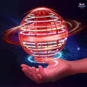 Brother Toys Uçan Küre Top Oyuncak El Kontrollü Mini Drone Yükselen Hover Pro Boomerang Spinner Kırmızı