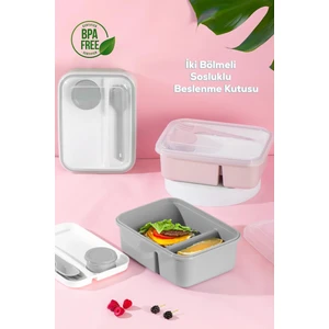 Holly Home Lunch To Go Beslenme Kabı Bölmeli Sosluklu Beslenme Kabı 600 ml + 320 ml + 40 ml