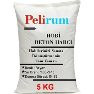 Hızlı Donan Güçlü Biblo Harcı Tozu Parlak Beyaz 5 kg (%98 Baloncuksuz) Dayanıklı Malzeme
