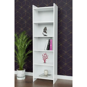 Hediyeler Kapında 5 Raflı Beyaz Kitaplık Ofis Evrak Çok Amaçlı Kitaplığı