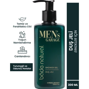 Bade Natural Men's Garage Duş Jeli Arındırıcı ve Canlandırıcı 300  ml