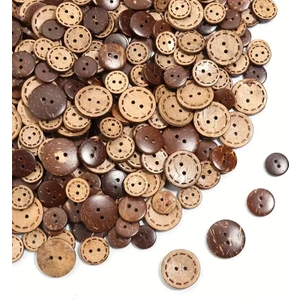 20'li Paket 20 Mm (2 CM) Ahşap Cocanat Cocanout Kokonat Hindistan Cevizi Düğme