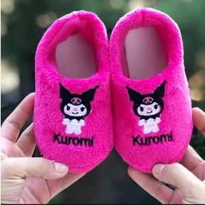 Kız Çocuk Panduf Kuromi  Figürlü  Anaokulu Ev Kreş Ayakkabısı