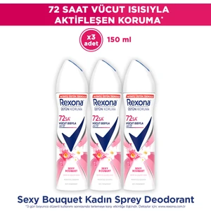 Üstün Koruma Kadın Sprey Deodorant Sexy Bouquet 150 ml x3