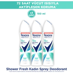 Üstün Koruma Kadın Sprey Deodorant Shower Fresh 150 ml x3