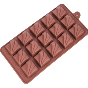 Silikon Çikolata Kalıbı Kare Desenli