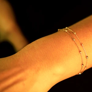 Ariş Pırlanta Çift Sıra Dorika Toplu Altın Bileklik