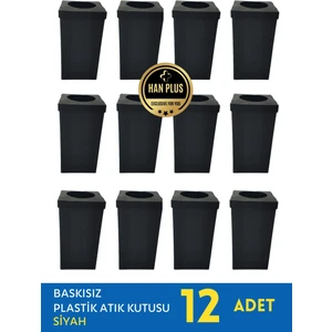 Han Plus Sıfır Atık Kutusu – Baskısız Geri Dönüşüm Kutusu - Siyah