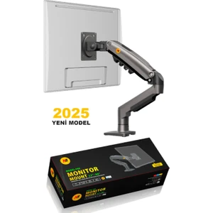 Monitör Standı North Bayou Nb F80 (2025 Yeni Model) Amortisörlü Tekli Monitör Standı Gri (17-30 Inç)-(2-9 Kg)