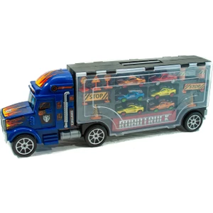 Oyuncak Taşıyıcı Tır Dev Boy 6 Adet Metal Araba 60 cm Tır