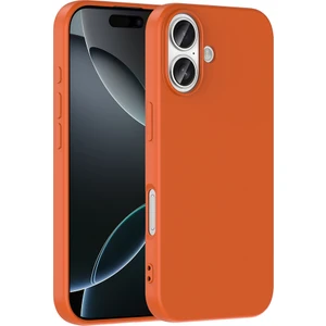 Case 4u Apple iPhone 17 Uyumlu Kılıf Kamera Korumalı Içi Kadife Logosuz Mara Lansman Silinebilir Kılıf Turuncu