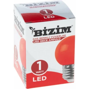 Kırmızı LED Gece Lambası Ampul 1W