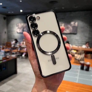 Samsung Galaxy A17 Uyumlu Magsafe Destekli Kamera Korumalı Şeffaf Arka Kapak Telefon Kılıfı