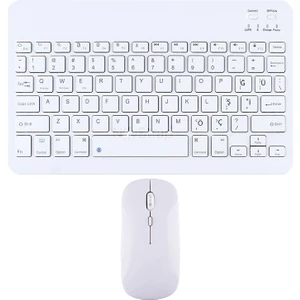 Novstrap Apple Ipad Mini 2 3 4 5 6 7 ile Uyumlu Üretilmiş Bluetooth Klavye Mouse Seti