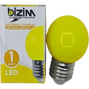 Sarı LED Gece Lambası Ampul 1W