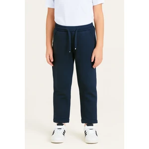 Bağcıklı Jakarlı Duble Paça Çocuk Eşofman Altı - 1007-08