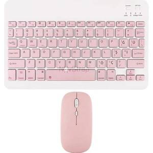 Novstrap Samsung Galaxy Tab S10 S9 S8 S7 Fe Plus Ultra Lite ile Uyumlu Bluetooth Klavye Mouse Seti