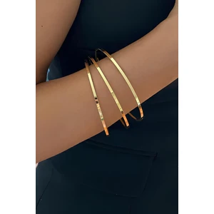 Kararmaz Çelik Gold 3'lü Ajda Bilezik