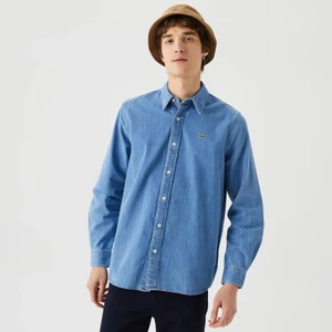 Slim Fit Erkek Denim Gömlek