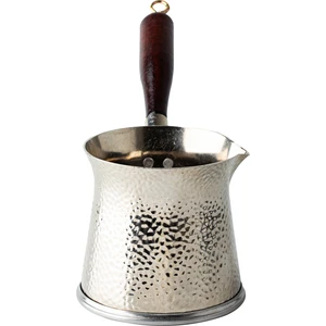 Cezpot Telveli 6 Kişilik Ahşap Saplı Döküm Cezve - Mıknatıslı Ocaklara Uyumlu